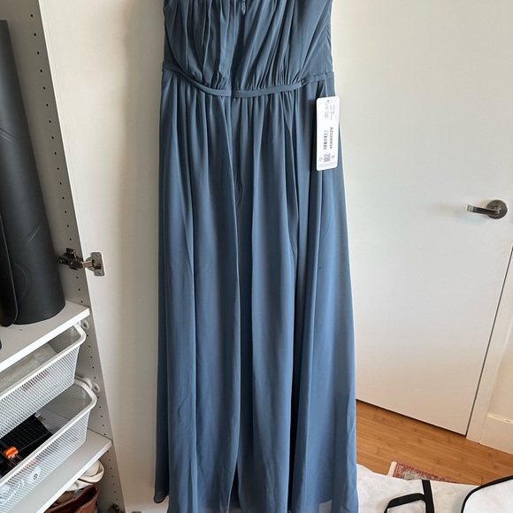 NWT (never worn) Azazie Hoya Dress in Dusty Blue - Picture 2 of 3